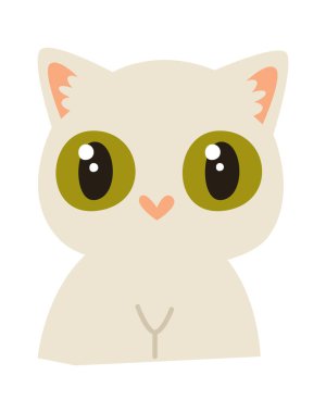 Şirin Kedi Hayvan Vektörü İllüstrasyonu