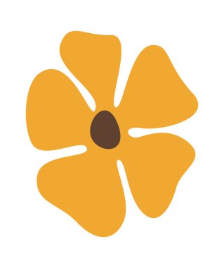 Soyut Daisy Çiçek Vektörü İllüstrasyonu