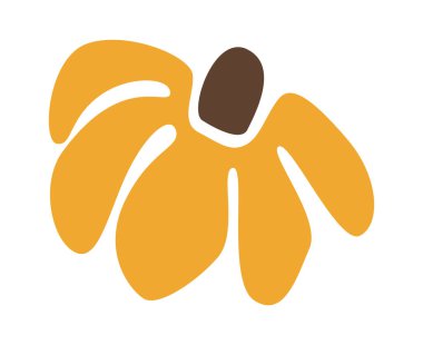 Soyut Daisy Çiçek Vektörü İllüstrasyonu