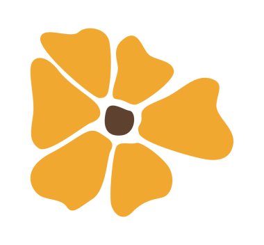 Soyut Daisy Çiçek Vektörü İllüstrasyonu