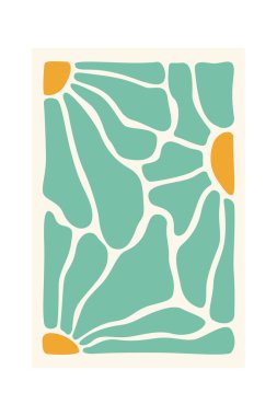 Soyut Daisy Çiçek Çerçeve Vektörü İllüstrasyonu