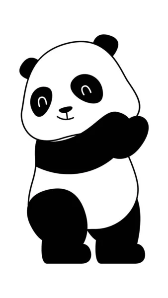 Ilustrasi Hewan Panda Cute - Stok Vektor