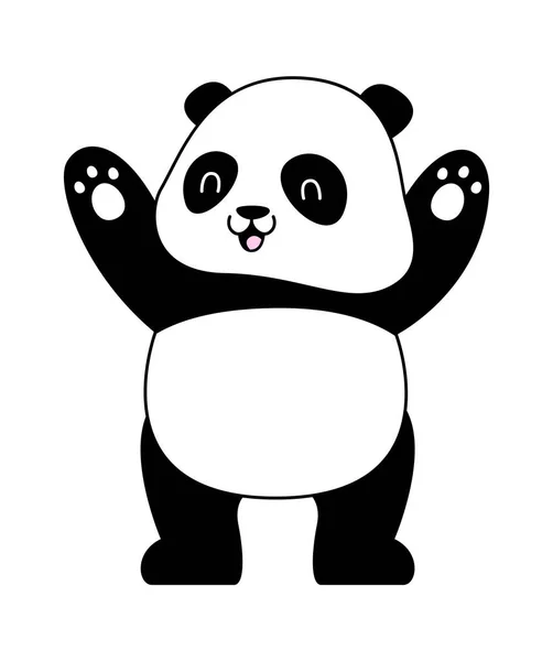 Szczęśliwa Panda Zwierząt Wektor Ilustracji — Wektor stockowy