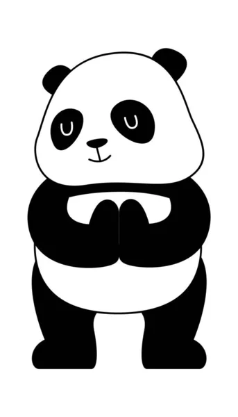 可爱熊猫动物病媒图解 — 图库矢量图片