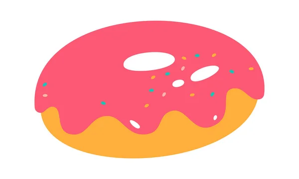 Krem Vektör Llüstrasyonlu Donut — Stok Vektör