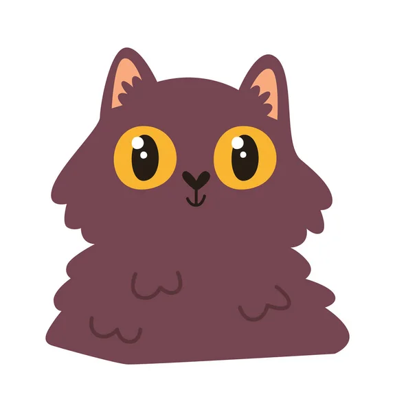 Lindo Gato Mascota Vector Ilustración — Vector de stock