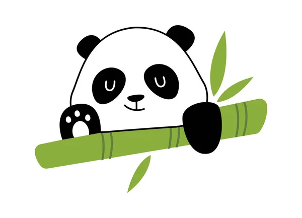 Panda Bamboo Vector Illustration — стоковий вектор