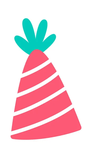 Cumpleaños Sombrero Decorativo Vector Ilustración — Vector de stock