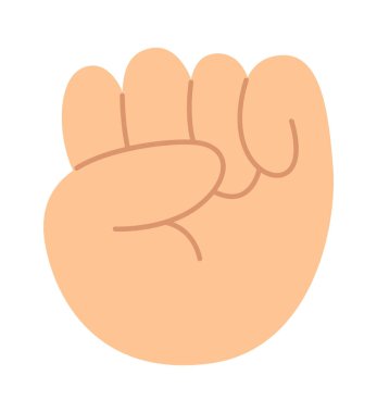 İnsan eli çizilmiş Yumruk Vektörü İllüstrasyonu