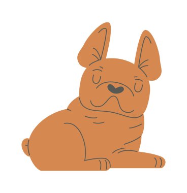 Yalancı Fransız Buldog Vektör İllüstrasyonu