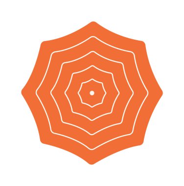 Plaj Güneşi Şemsiyesi Vektör İllüstrasyonu