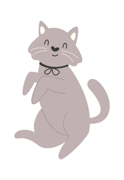Dancing Cat Animal Vector Illustration — Stock Vector