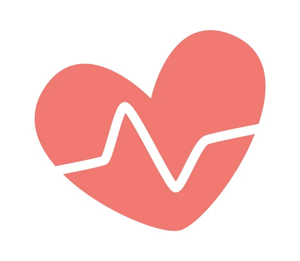 Heart Beat Vector Illustration — Stock Vector