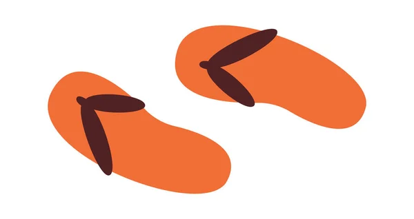 Pantoufles Soleil Chaussures Illustration Vectorielle — Image vectorielle