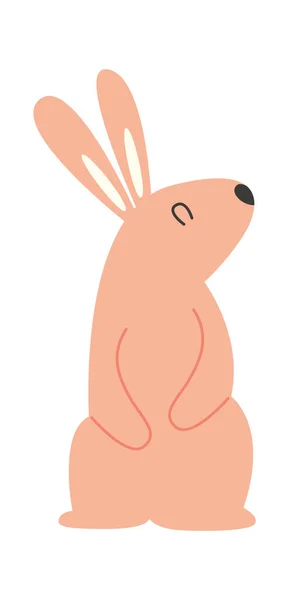 Illustration Vectorielle Animale Lapin Assis — Image vectorielle