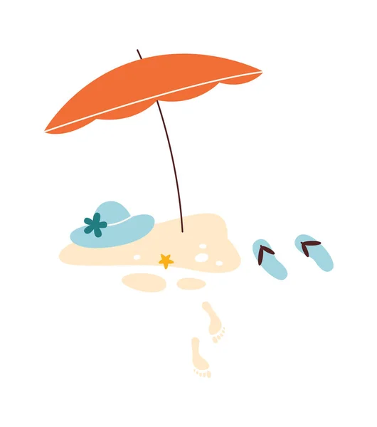Paraply Beach Vector Illustration — Stock vektor