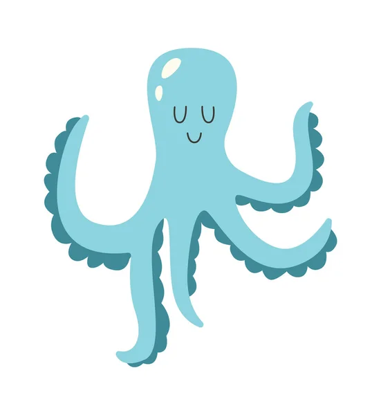 Octopus Marine Mollusk Vector Illustration — стоковий вектор