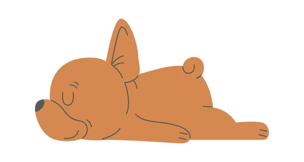 Dormir Bulldog Francés Vector Ilustración — Vector de stock
