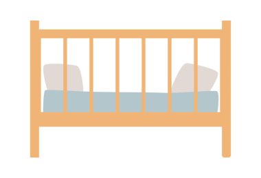 Bebek Tahta Beşik Vektör İllüstrasyonu