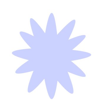 Yıldız Silüeti Simgesi Vektör İllüstrasyonu