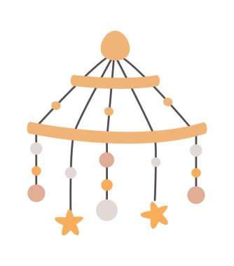 Bebek Beşiği Mobil Vektör İllüstrasyonu