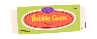 Çiğneme Tabağı Sakızı Vektör İllüstrasyonu