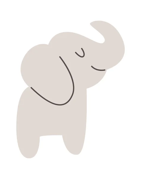 Desenhos Animados Elefante Ícone Vetor Ilustração —  Vetores de Stock