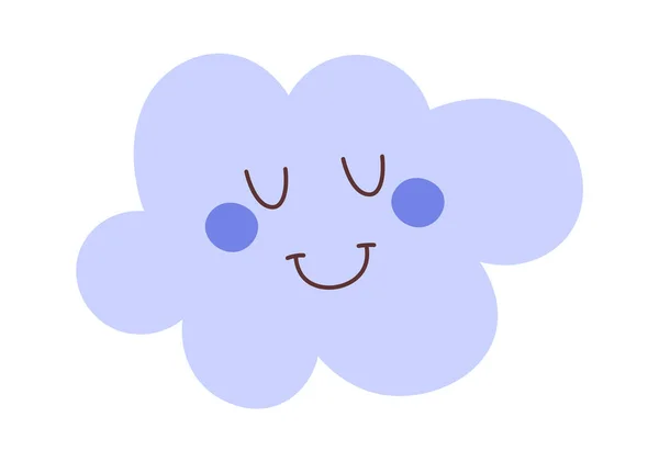 Sleeping Cloud Character Vector Illustration — Stock Vector
