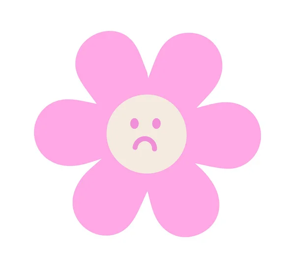 Blume Traurige Zeichen Vektor Illustration — Stockvektor