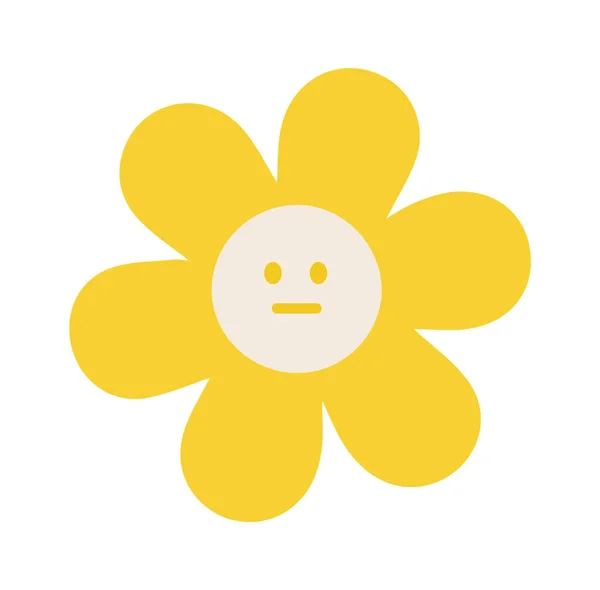 Λουλούδι Unementative Χαρακτήρα Εικονογράφηση Διάνυσμα — Διανυσματικό Αρχείο