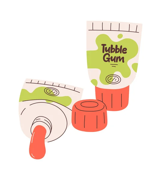 stock vector Bubble Gum Tube Vector Illustration