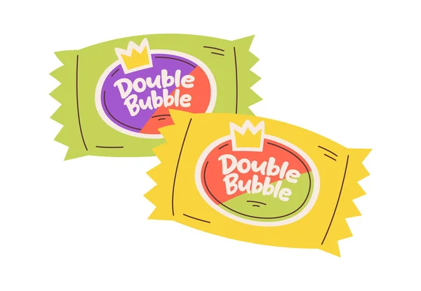 Bubble Gum Candy Vector Illustratie — Stockvector