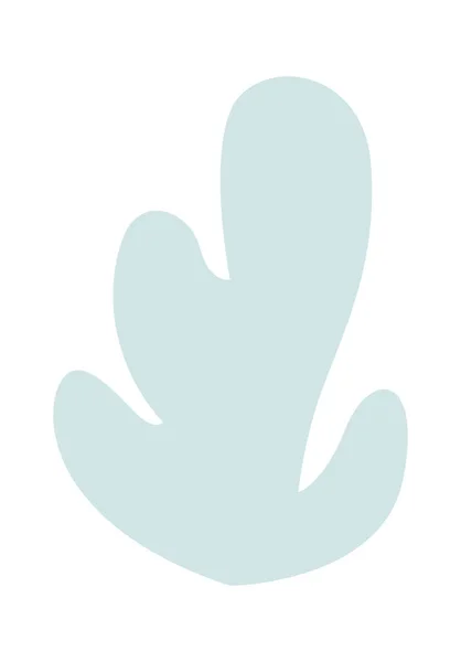 Illustration Vectorielle Silhouette Feuille Florale — Image vectorielle
