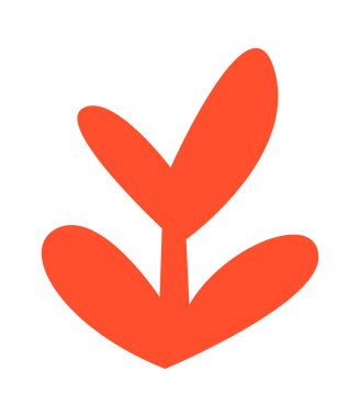 Çiçek Yaprağı Silueti Vektör İllüstrasyonu