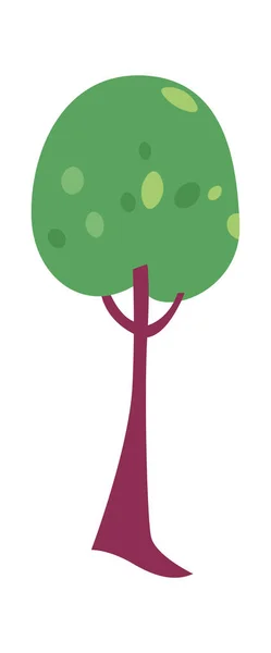 Planta Copac Înflorire Ilustrație Vectorială — Vector de stoc