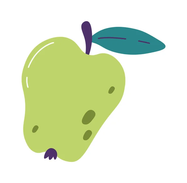 Ikona Jablečného Ovoce Vektorové Ilustrace — Stockový vektor