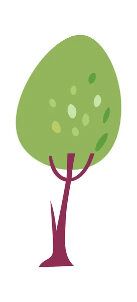 Planta Copac Înflorire Ilustrație Vectorială — Vector de stoc