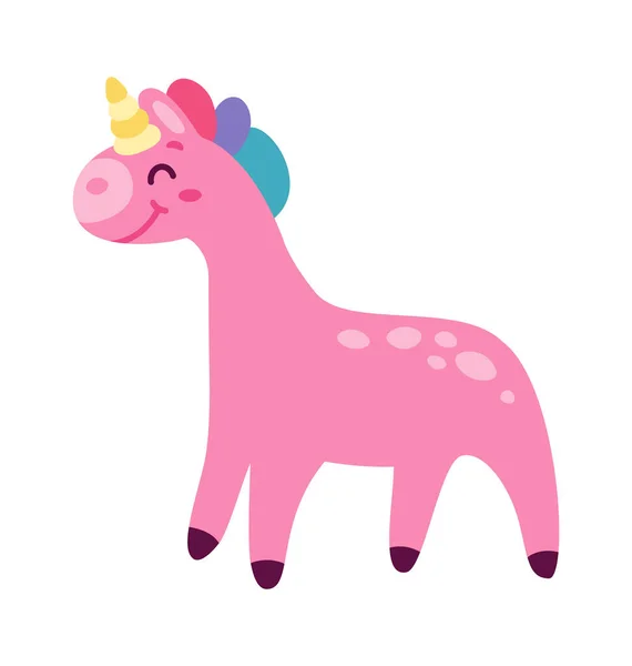 Cartoon Unicorn Character Vector Illustration — Stock Vector