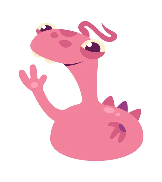 Sentado Dibujos Animados Dinosaurio Vector Ilustración — Vector de stock