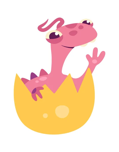 Dinosaurio Bebé Huevo Vector Ilustración — Vector de stock