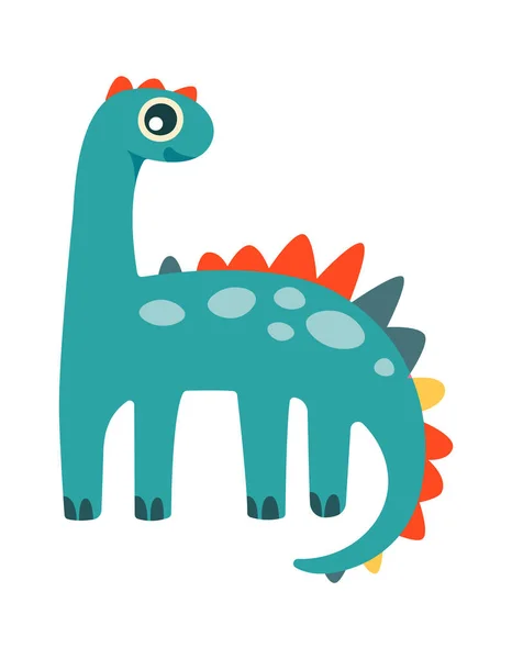 Illustration Vectorielle Drôle Dinosaure Bande Dessinée — Image vectorielle