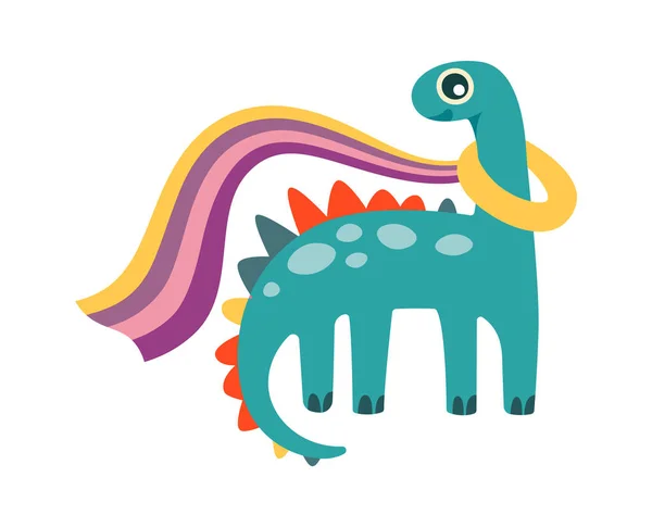 Illustration Vectorielle Dinosaure Écharpe — Image vectorielle