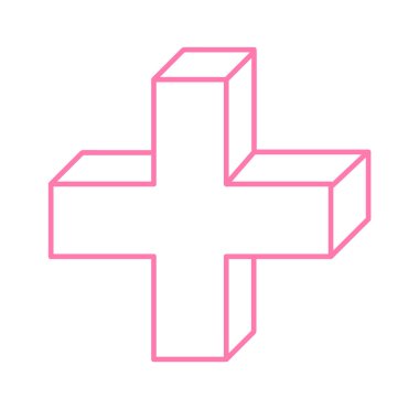 Doğrusal Artı Element Vektör İllüstrasyonu