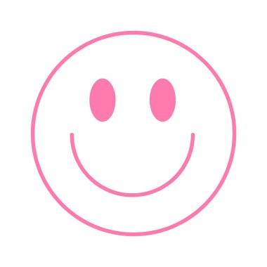 Doğrusal Mutlu Duygu Vektörü İllüstrasyonu