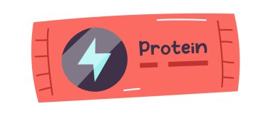 Protein Çubuğu Gıda Vektörü İllüstrasyonu
