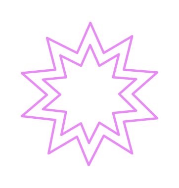 Doğrusal Yıldızlar Element Vektörü İllüstrasyonu