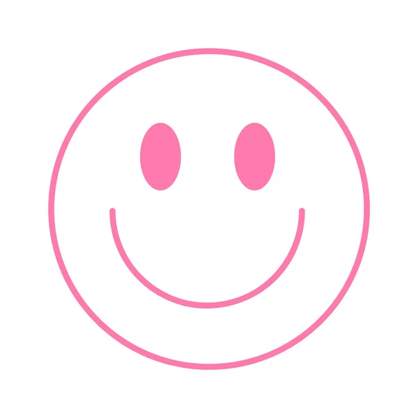 Ilustração Linear Vetor Feliz Emoji —  Vetores de Stock