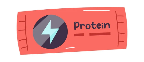 Protein Bar Livsmedelsvektor Illustration — Stock vektor