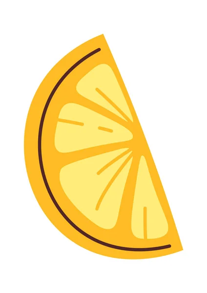 Vektorová Ilustrace Plátku Citronu — Stockový vektor
