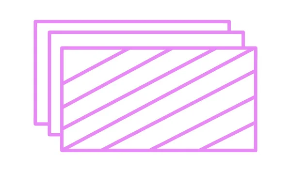 Linear Rectangle Element Vector Illustration — Stock Vector